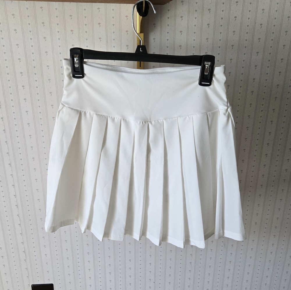 White Pleated Women's Skirt